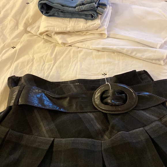 ROBIR Collection Plaid and floral embossed flannel skirt SZ M - Picture 3 of 3